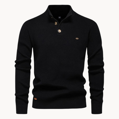 Ashton Button Mockneck Sweater | Ponty